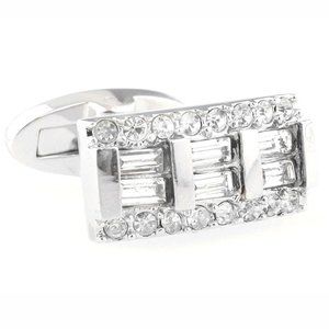 NEW! Baguette Crystal Cufflinks in Box